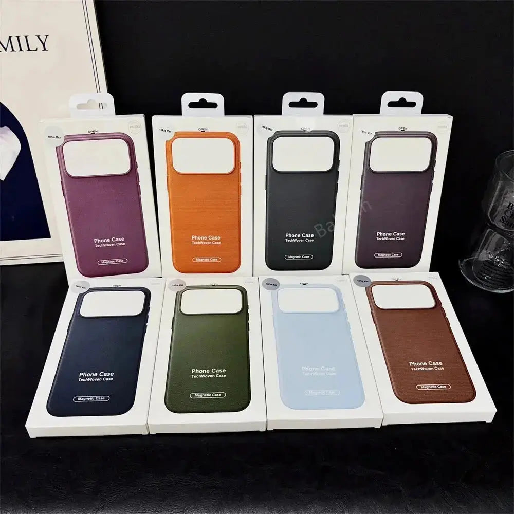 Funda MagSafe de piel sintética para iPhone 17/18 Pro Max