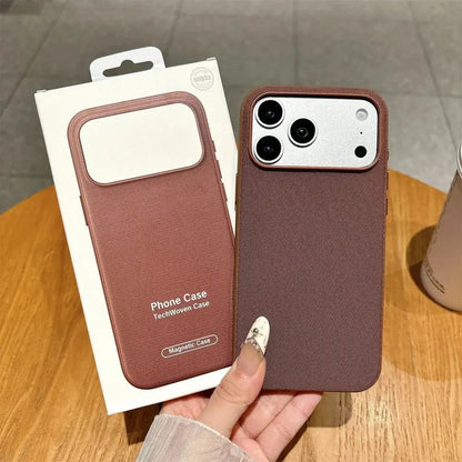 Funda MagSafe de piel sintética para iPhone 17/18 Pro Max