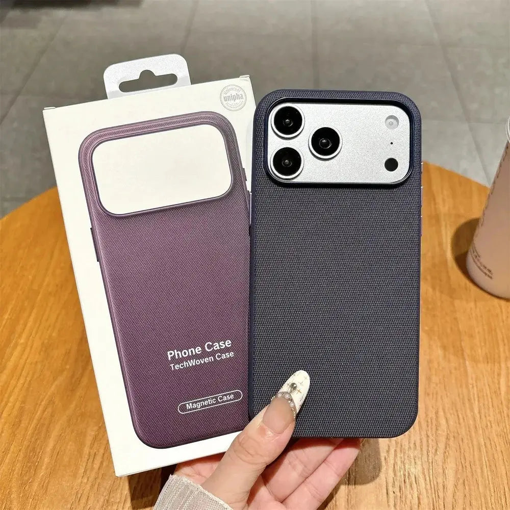 Funda MagSafe de piel sintética para iPhone 17/18 Pro Max
