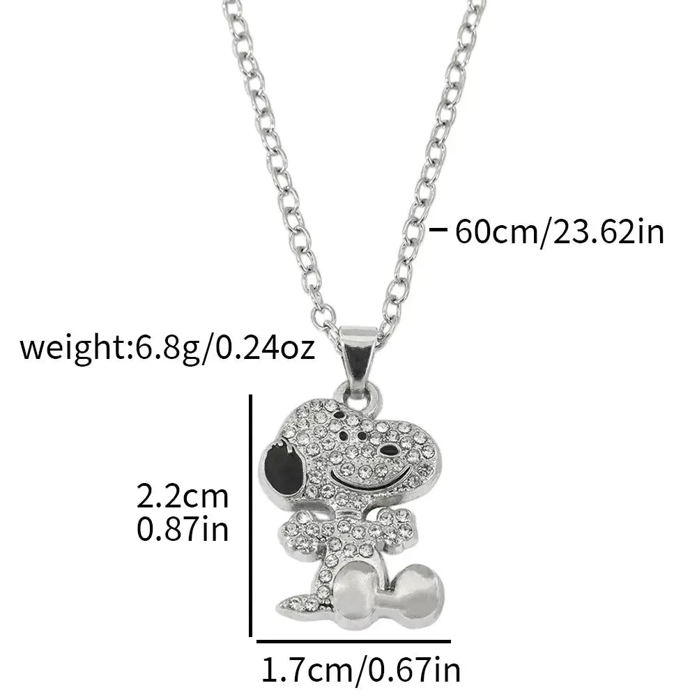 Collar colgante Snoopy circonita completo unisex