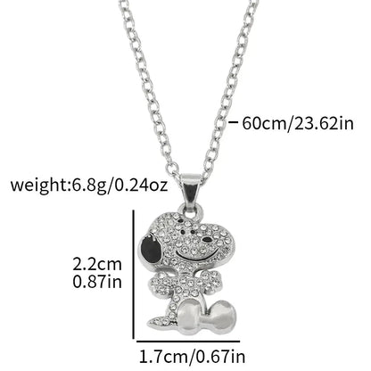 Collar colgante Snoopy circonita completo unisex