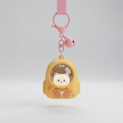 Llaveros para mochilas escolares con forma de gato astronauta, luz nocturna brillante de ZAKOL.