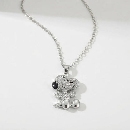 Collar colgante Snoopy circonita completo unisex