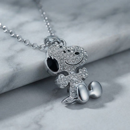 Collar colgante Snoopy circonita completo unisex